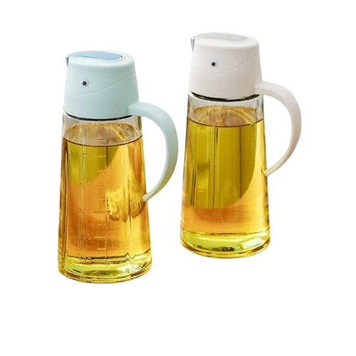 630ml Oil Can Dispensers with White and Blue Lids – Stylish Kitchen Essentials