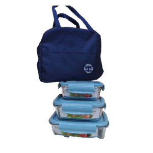 Microwave-Safe Borosilicate Glass Lunch Boxes – 500ml, 750ml & 1040ml