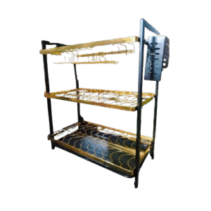 Luxury Gold-Black Kitchen 3-Tier Dishracks for Stylish Storage