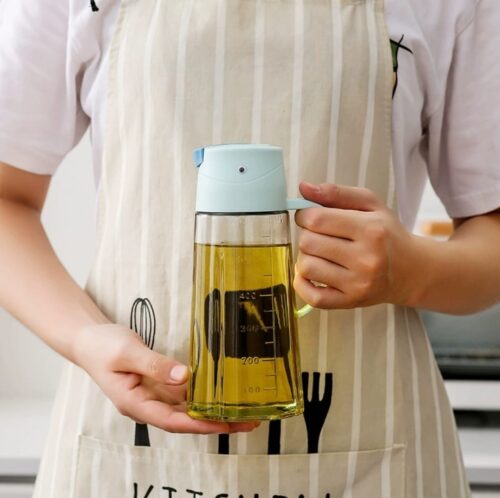 630ml Oil Can Dispensers with White and Blue Lids – Stylish Kitchen Essentials - Image 4