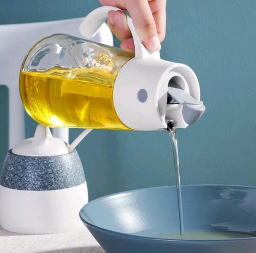630ml Oil Can Dispensers with White and Blue Lids – Stylish Kitchen Essentials - Image 3