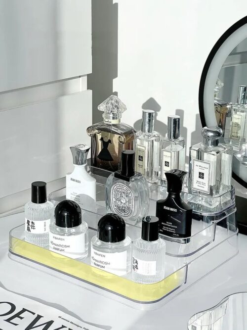 Clear Acrylic 3-Tier Vanity Display Organizers for Perfume & Cosmetics - Image 5