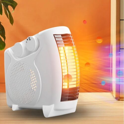 High-Efficiency Dual-Gear Desktop Fan Heaters for Home, Office & Bedroom Use – 220V Electric Warmers - Image 2