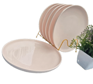 6pcs Big Ceramic Plates – Elegant, Durable & Everyday-Ready Tableware Set