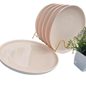 6pcs Big Ceramic Plates – Elegant, Durable & Everyday-Ready Tableware Set