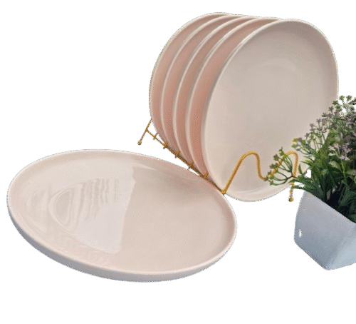 6pcs Big Ceramic Plates – Elegant, Durable & Everyday-Ready Tableware Set