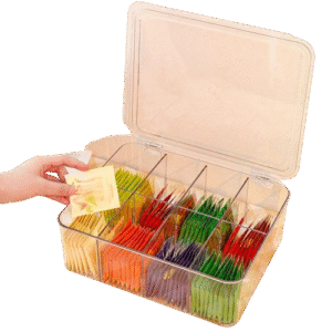 Clear Acrylic Tea Bag & Coffee Organizers – Multi-purpose Office Storage Boxes with Lids