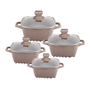 SQ Professional Nea Marfil Non-Stick Cookware Sets – 20cm, 24cm, 28cm, 32cm