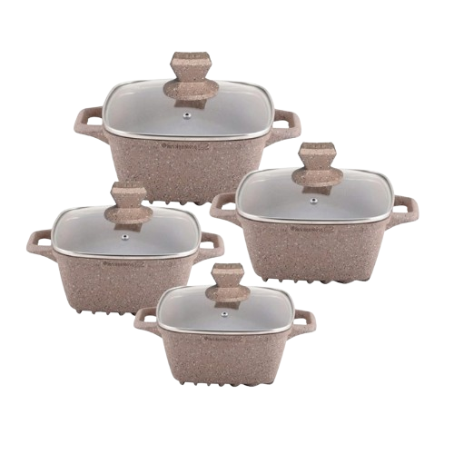 SQ Professional Nea Marfil Non-Stick Cookware Sets – 20cm, 24cm, 28cm, 32cm