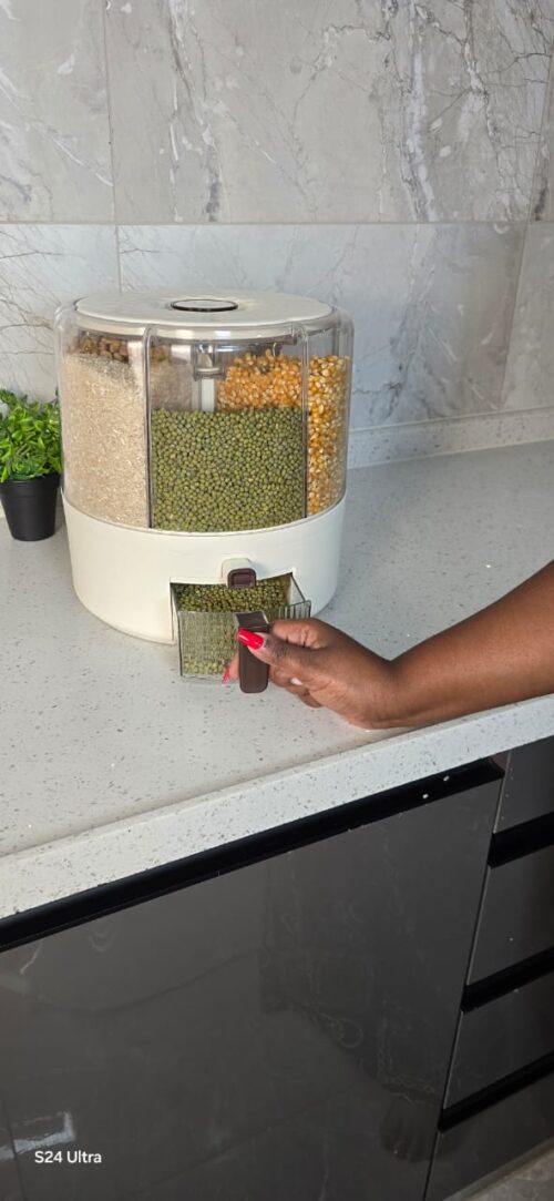 Big Size 360⁰ Rotating Cereal Dispensers with 6 Compartments - Image 2