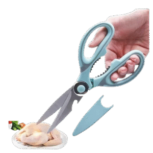 Multi-purpose Stainless Steel Kitchen Scissors with Magnetic Holders