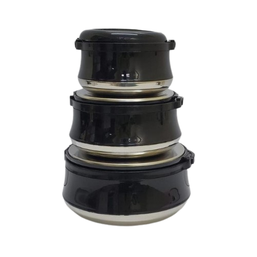 Royal Insulated Casserole Hotpots with Black Finish – 6.5L, 4.5L, 2.5L