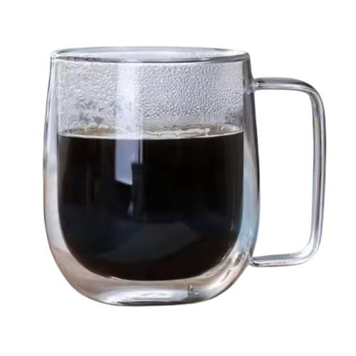 Transparent Double Wall Heat-Resistant Mugs – 350ml