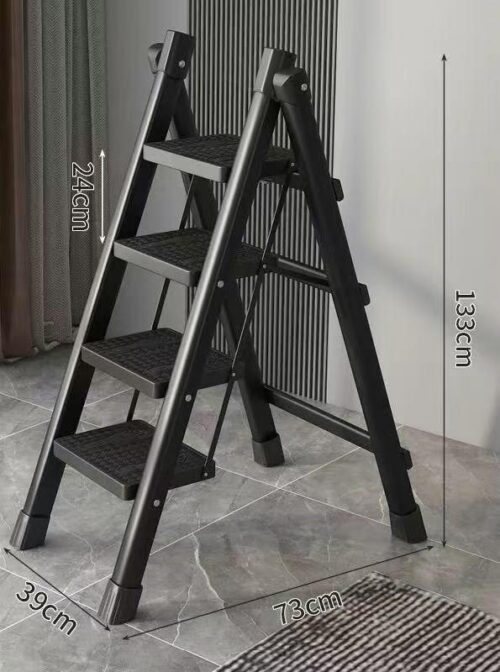 4-Step Portable Folding Ladders – Heavy-Duty Kitchen & Home Step Stools - Image 2