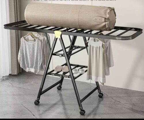 Heavy-Duty Folding Clothes Drying Racks with Wheels – Indoor & Outdoor Laundry Organizers - Image 3