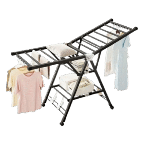 Heavy-Duty Folding Clothes Drying Racks with Wheels – Indoor & Outdoor Laundry Organizers